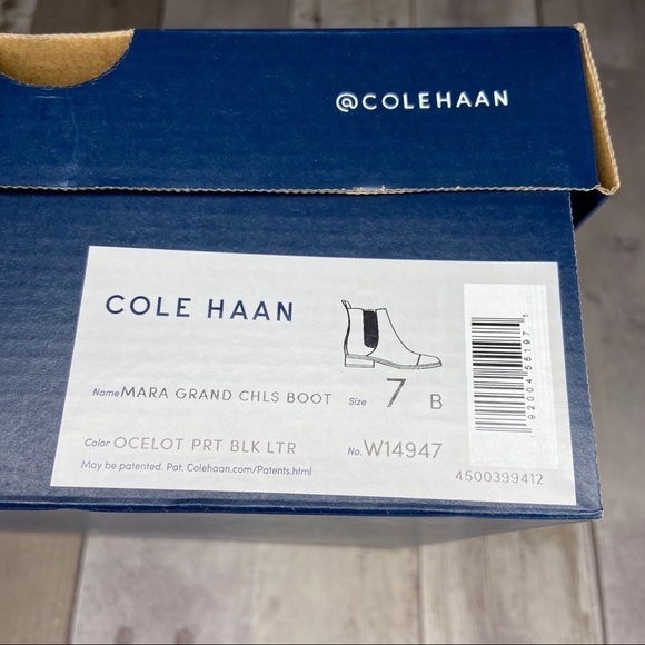 Cole Haan Leopard Mara Grand Chelsea Booties 7B - Picture 8 of 8